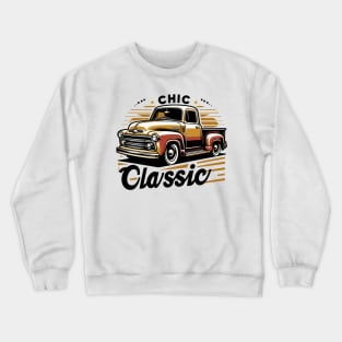 Classic Vintage Pickup Truck, Chic Classic Crewneck Sweatshirt